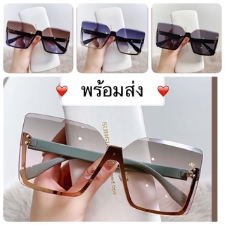 พร้อมส่ง!! แว่นตากันแดดกรอบเหลี่บมสไตล์เกาหลี