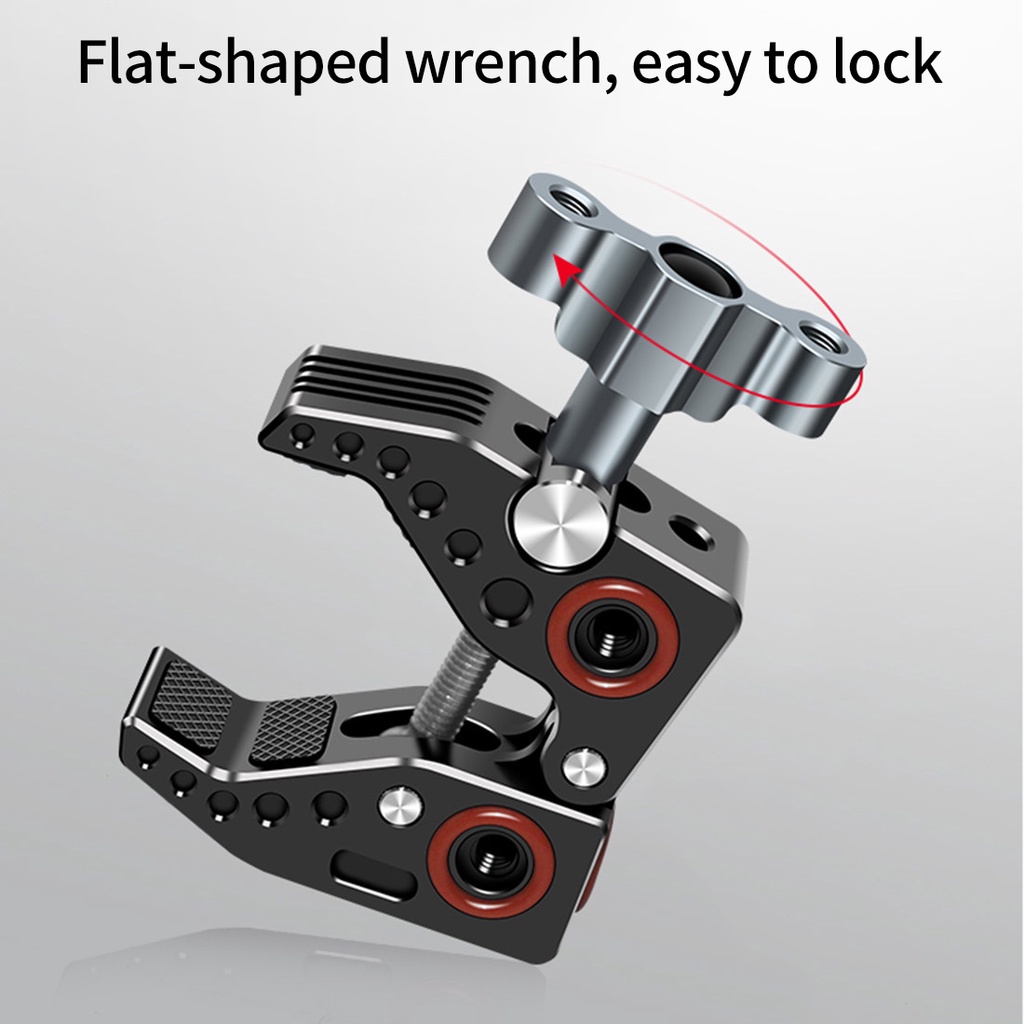 XT-XINTE Crab Claw Ball Head Mount Adapter Clamp Magic Arm Super Clamp 1/4 3/8 สําหรับกล้อง DSLR Cage Monitor Bracket