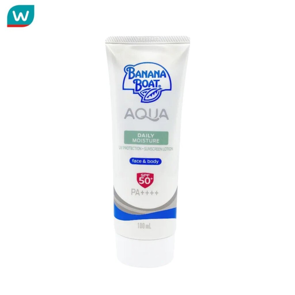 Banana Boat บานาน่า โบ๊ท อควา แดรี่ มอยส์เจอร์ ยูวีโพรเทคชั่น ซันสกรีน โลชั่น SPF50+PA++++100 มล.