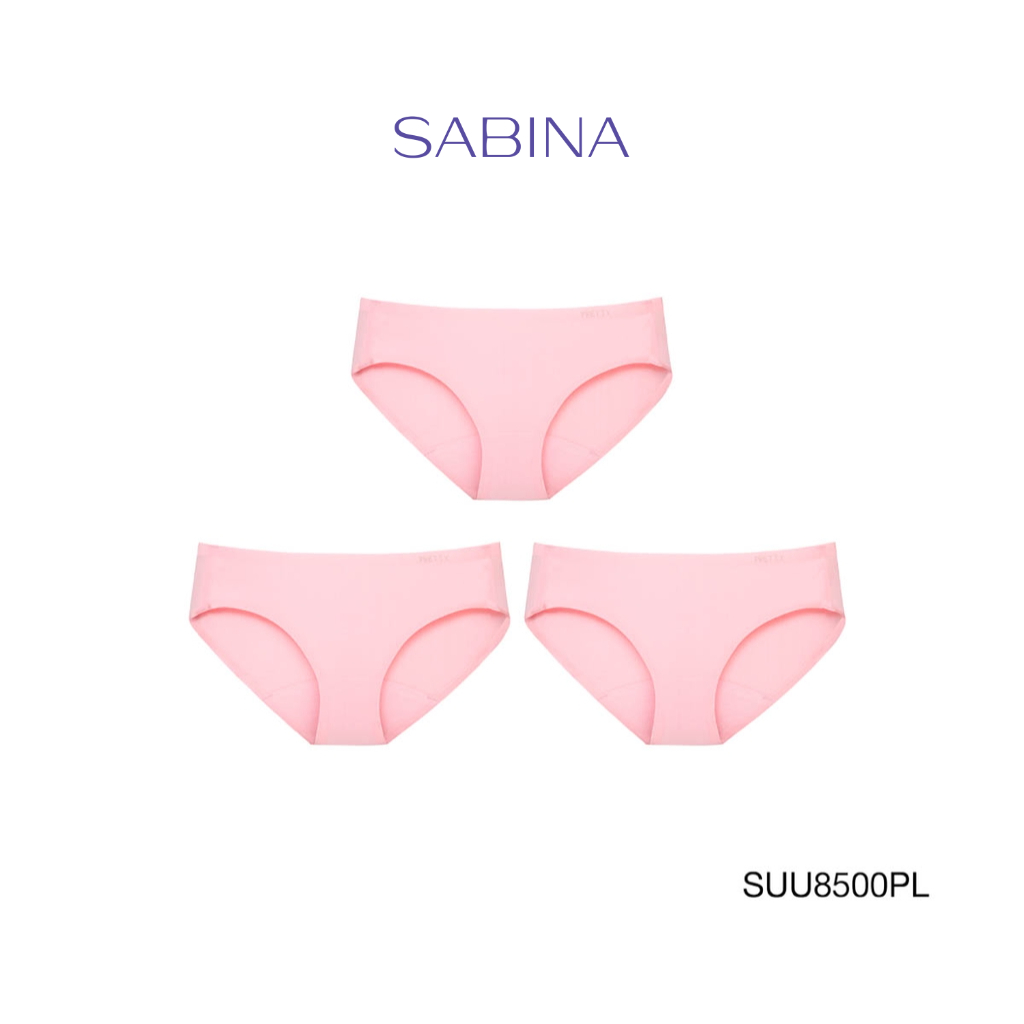 Sabina กางเกงชั้นใน (Set 3 ชิ้น) (ทรง Bikini) รุ่น Panty Seamless รหัส SUU8500PL สีชมพู