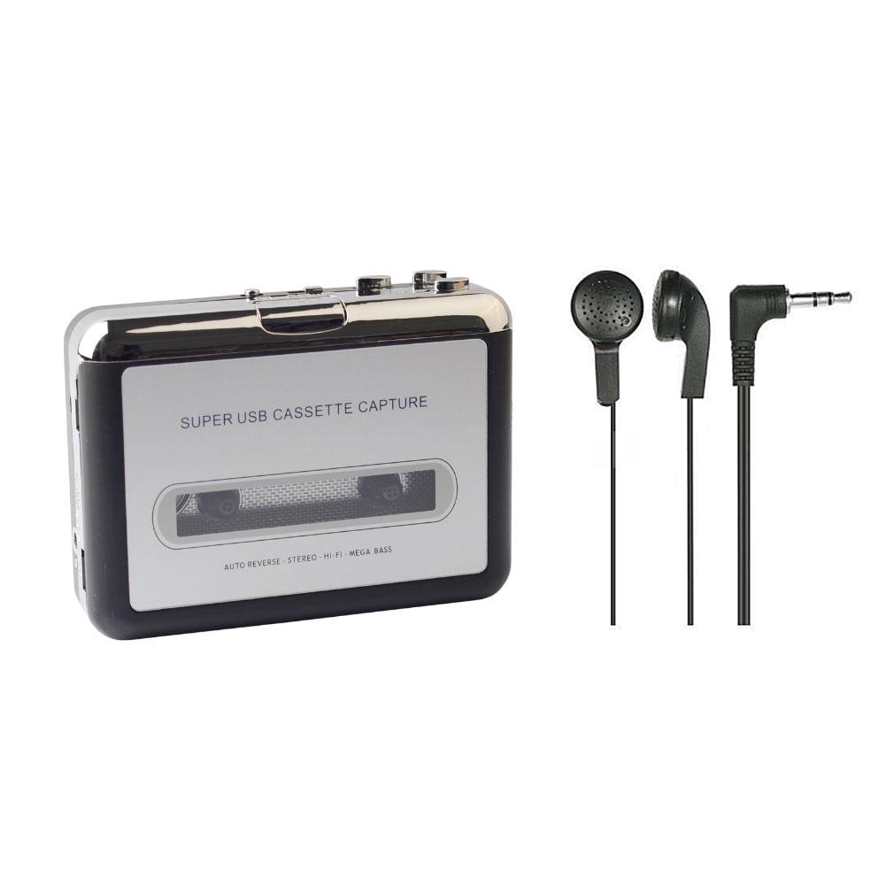 KE Ezcap Walkman เครื่องเล่นเทปคาสเซ็ตเครื่องเล่นเพลงแปลงไฟล์ MP3 เป็น MP3 เครื่องบันทึกดิจิตอล USB พร้อมหูฟัง