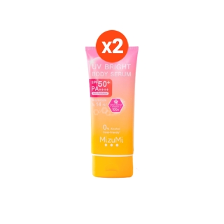 [แพ็คคู่] MizuMi UV Bright Body Serum (180 ml) เซรั่มกันแดดทาผิวกาย เบาสบายผิว หอมละมุน ปกป้องผิวจากแดดและมลภาวะ