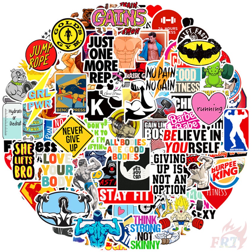 100 ชิ้น / 12 หน้า แผ่นสติกเกอร์สแลง สําหรับออกกําลังกาย ยิม สติกเกอร์แฟชั่น คละแบบ สําหรับติดตกแต่งกระเป๋าเดินทาง แล็ปท็อป สเก็ตบอร์ด DIY