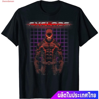 เสื้อยืดกีฬา Marvel X-Men Cyclops Retro 80s Gridlock Graphic T-Shirt Popular T-shirtsc4R