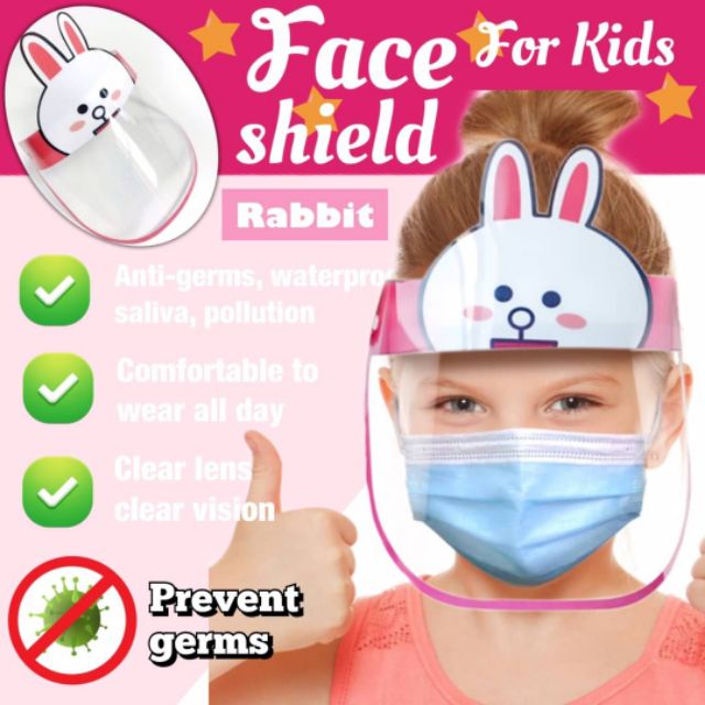 หน้ากากใสเด็กกันฝุ่นกันเชื้อโรค Face shield Animal