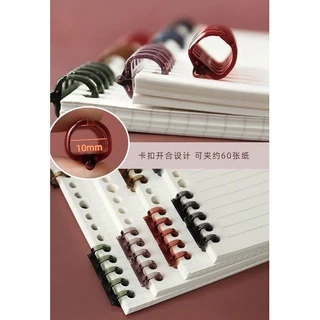 <พร้อมส่ง> NEJA LIFE สันห่วงสีใส Retro Color ข้อสั้น 5ห่วง มี 6สี แบบแพ็ค 📒 เครื่องเขียน, สมุดรีฟิว, อุปกรณ์สำนักงา