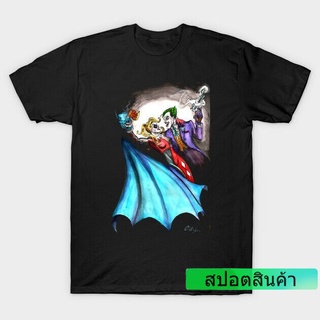 เสื้อยืดลําลอง ผ้าฝ้าย 100% พิมพ์ลาย Harley Quinn Supervillain เหมาะกับของขวัญวันพ่อ สําหรับผู้ชาย