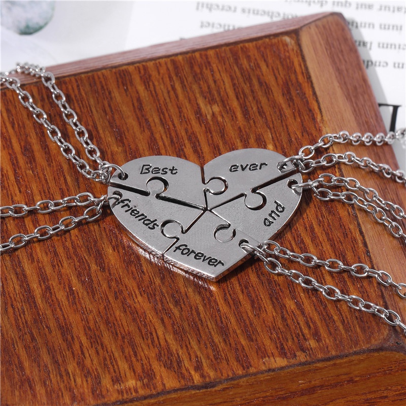 สร้อยคอโลหะผสม ทรงสามเหลี่ยม ลาย Best Friend And Ever Forever BFF Forever Friendship 5 ชิ้น