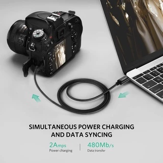UGREEN รุ่น 50445 สายกล้องรถยนต์ Mini USB to USB C รองรับ Thunderbolt 3 USB 2.0 Nickel-Plated