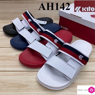 Kito AH142 รองเท้าแตะสวม (36-43) สีดำ/กรม/ขาว/แดง