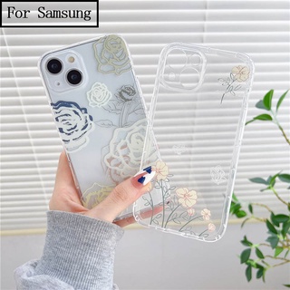 เคสโทรศัพท์มือถือแบบนิ่ม ลายผีเสื้อ ดอกไม้ สําหรับ samsung A72 A73 A82 A42 A53 A52 A12 A13 A21S A22 A30 A31 A33 A50 A51 A71 4G 5G