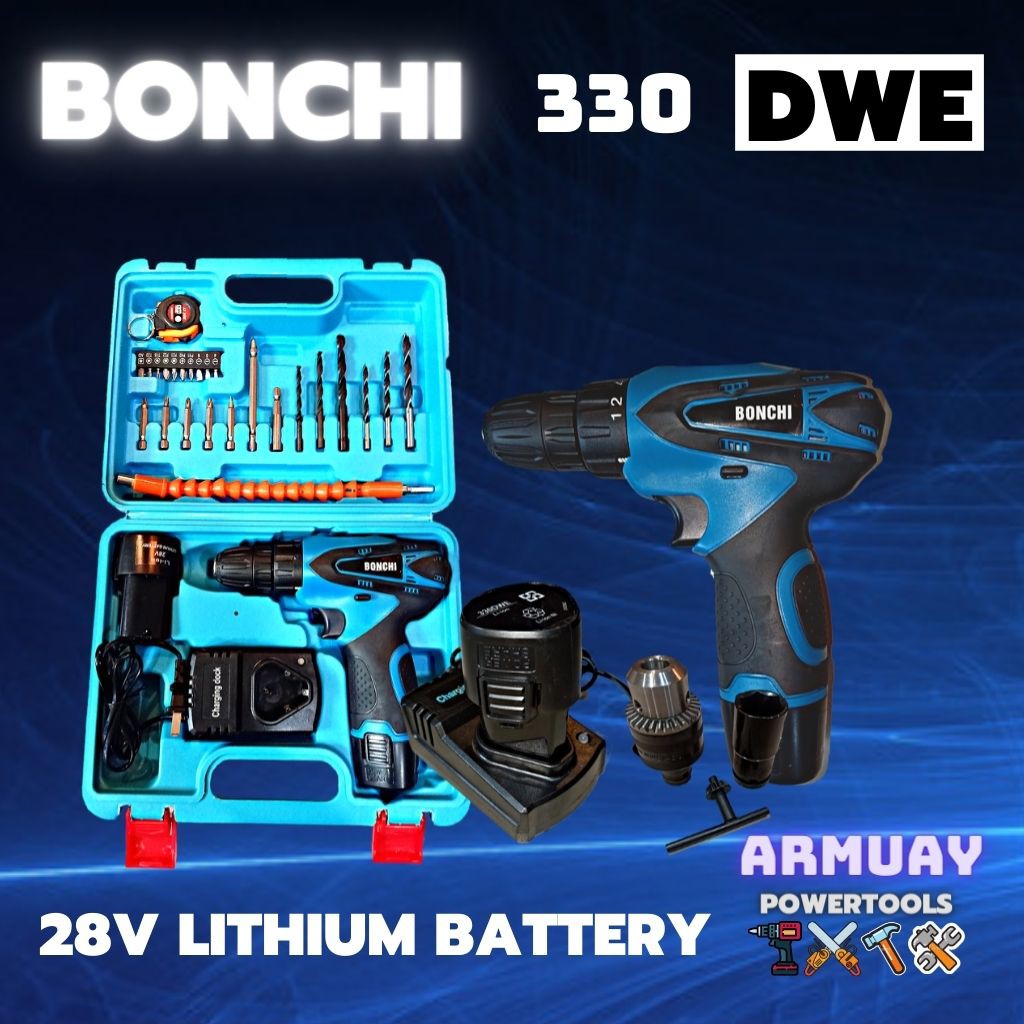 BONCHI สว่านแบต 28V 2 in 1 Drew Battery 330DWE