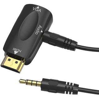 อะแดปเตอร์แปลง Hdmi To Vga Video Converter + Aux 1080P แล็ปท็อปพีซี Dvd Hdtv Ps3