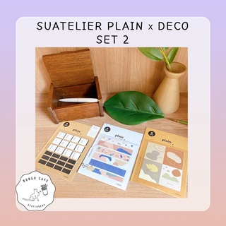 Suatelier Plain x Deco SET 2 (20 ลาย)  // สติ๊กเกอร์สำหรับใช้ตกแต่ง แพลนเนอร์ ช่วยเตือนเรื่องสำคัญ