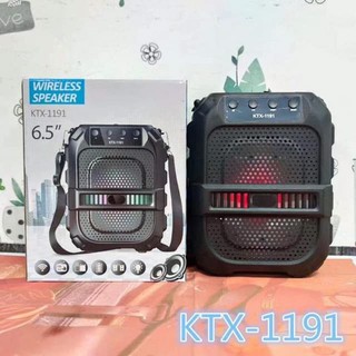 ลำโพงบลูทูธ รุ่น Ktx-1191/BK1090B/KTX-1222/GTS1705 ไร้สาย เชื่อมได้2เครื่องพร้อมกัน มีไฟสวยงาม แถมสายสะพายในตัว