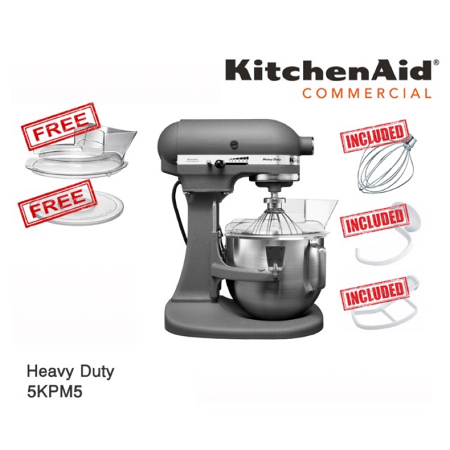 KitchenAid 5KPM5 Stand Mixer 5 Qt ,4.8 L Heavy Duty Grey Shopee