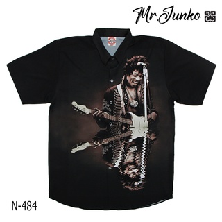 ⚡ ส่งฟรี⚡เสื้อเชิ้ต งานต่อลาย Mr-Junko ผ้าซาติน นิ่มใส่สบายไม่ร้อน N-484