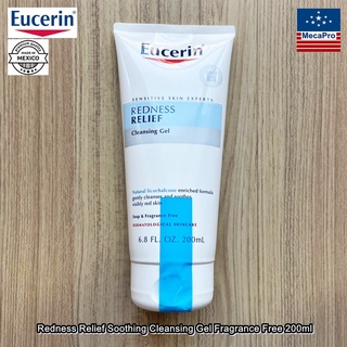 Eucerin® Redness Relief Cleansing Gel Fragrance Free 200 ml ยูเซอริน เจลล้างหน้า สูตรอ่อนโยน