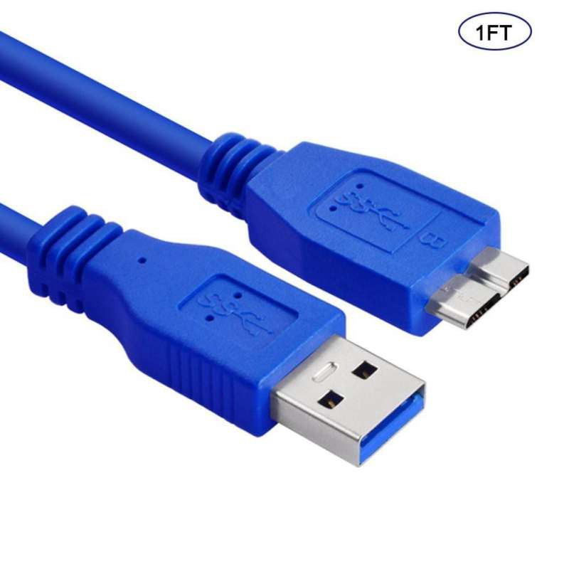 สาย External Harddisk USB 3.0 ยาว 1เมตร High quality and speed Blue color AM-MICRO B USB 3.0 USB line