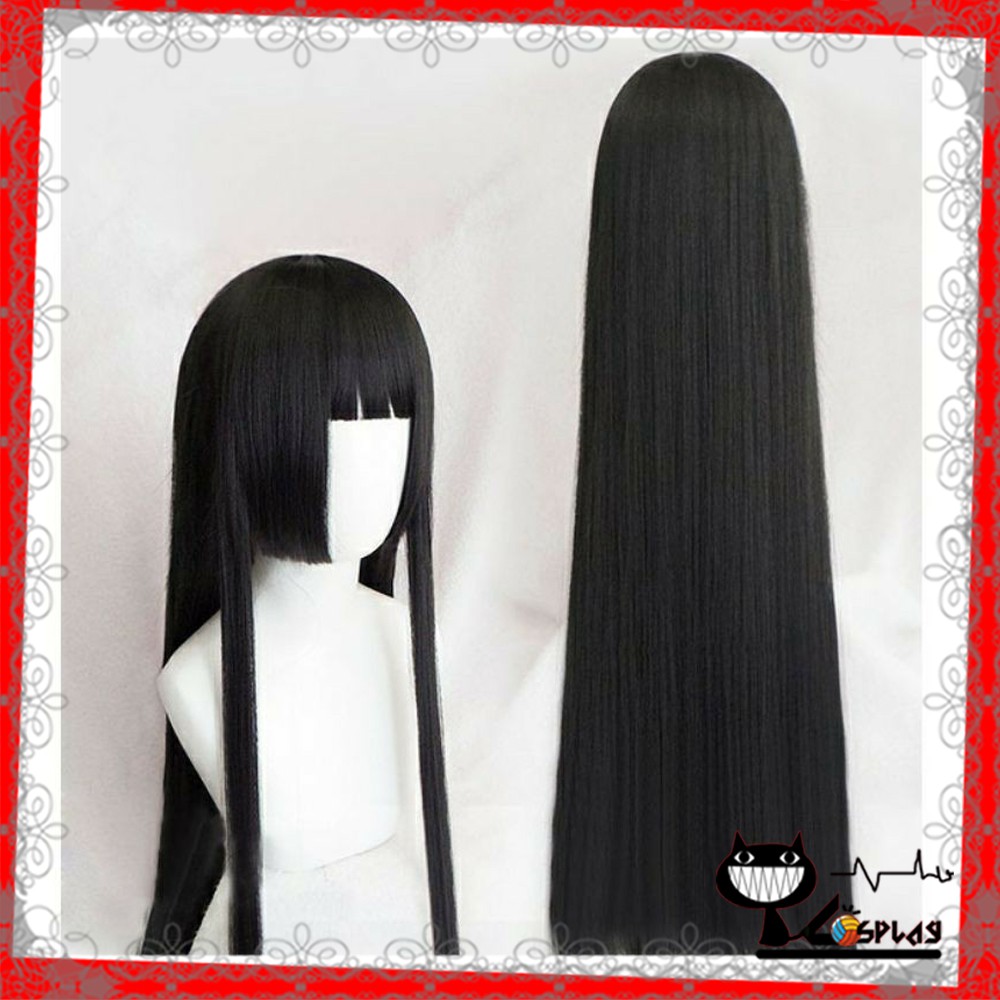 [มีจําหน่าย] Jabami Yumeko hise bangs คอสเพลย์วิกผม/วิกผม - สถาบันการศึกษาสีแดงและสีดํา - Black Kake