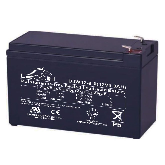 แบตเตอรี่แห้ง LEOCH  รุ่น LP12-9.0(DJW12-9) 12V 9Ah Battery Lead Acid SLA VRLA AGM