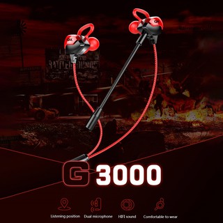 【RB】G3000 หูฟังอินเอียร์ไดนามิก แบบใช้สาย 3.5 มม. พร้อมไมโครโฟน สําหรับโทรศัพท์มือถือ PC