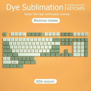 ปุ่มกดคีย์บอร์ด 124 คีย์ PBT DYE-SUB XDA Profile Personalized Minimalist Matcha ภาษาอังกฤษ สไตล์ญี่ปุ่น สําหรับคีย์บอร์ด Mechanical