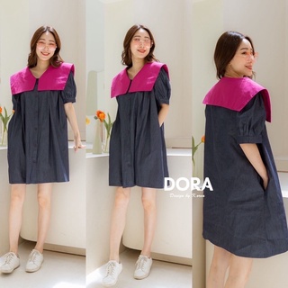 🌈🌿🌼🌸🌺🧡💖🇰🇷 Jeans Color Collar Dress🇰🇷