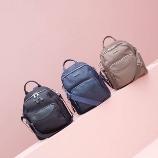 🎒🎒 KEEP ‘ Tanner’ Backpack กระเป๋าเป้ผ้าไนล่อนนาโนตัดขอบหนังแท้!!! ทรงน่ารักมากๆๆๆ ใบนี้ มีสายสั้นสำหรับสะพายไหล่