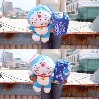 ตุ๊กตา หมอนผ้าห่ม Doraemon โดเรม่อน ตัวนุ่ม สวมหมวก 18นิ้ว (100x150cm)