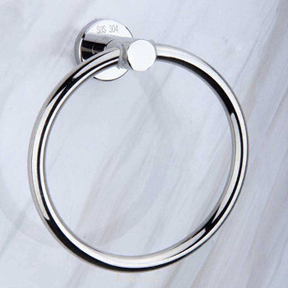 Holder Ring Towel Bathroom Durable Round Hand Wall Mounted - fukuan.th ...