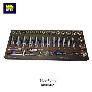 ชุดถาดโฟมลูกบ๊อก3/8 พร้อมด้ามขันฟรี BLUE-POINT NO.BPS11A Tool Set 3/8"Dr. Socket Set