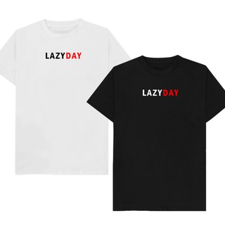 เสื้อยืดลาย LAZY DAY  เก็บเงินปลายทาง ตรงปก 100%