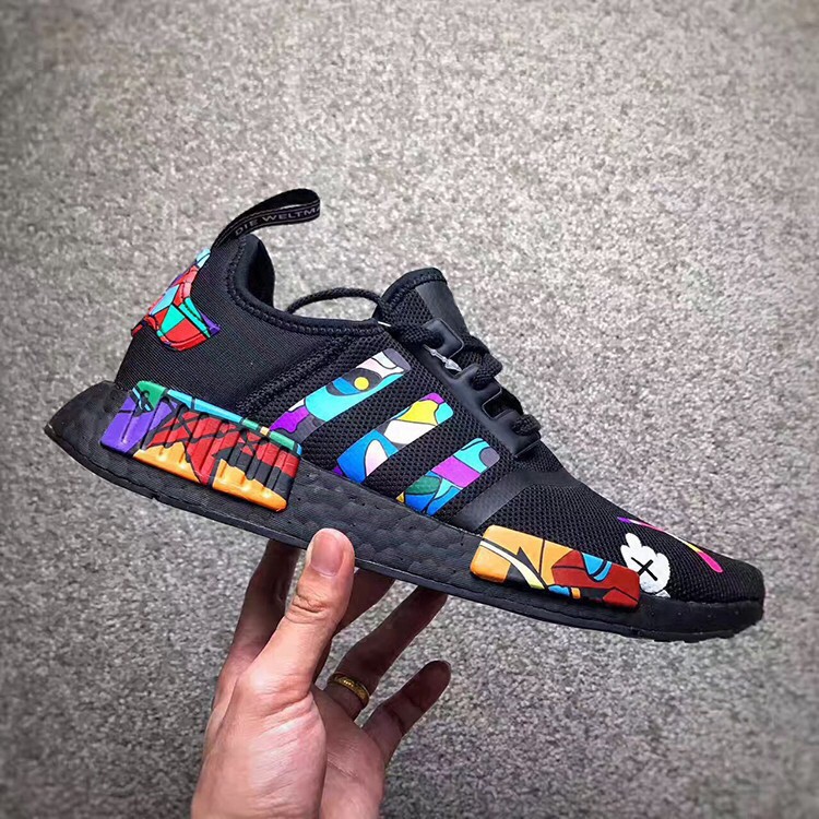 COD original Adidas x KAWS R1 black unisex shoe sport running ready stock boost | Shopee Thailand