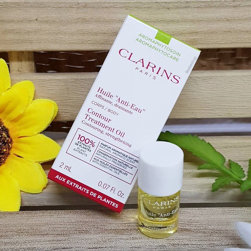 Clarins Anti eau contour body treatment oil 2ml สินค้ามีกล่อง ผลิต 02/
