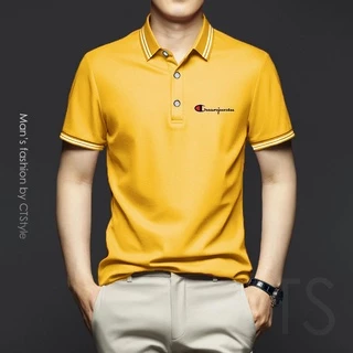 สีดำ สีขาว เสื้อโปโล แขนสั้น คอปก โอเวอร์ไซซ์ สีพื้น แฟชั่นสําหรับผู้ชาย ไซซ์ M-5XLเสื้อผู้ชาย เสื้อคอปกผู้ชาย