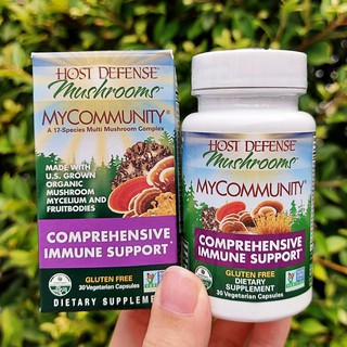 สารสกัดจากเห็ดรวม 17 ชนิด Host Defense MyCommunity 17 Mushroom Complex 30 Vegetarian Capsules (Fungi Perfecti®)