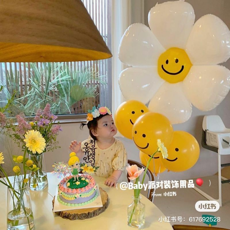 ส่งจากไทย ลูกโป่งดอกไม้ ลูกโป่งเดซี่ น่ารักมาก