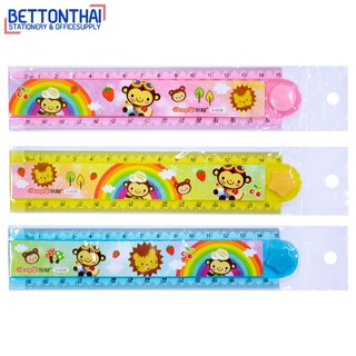 BT D-0236 Folding ruler 30 CM ไม้บรรทัดพับได้ 30 cm.ลายแฟนซี คละสี 1 ชิ้น ไม้บรรทัด ไม้บรรทัดสุดเก๋ เครื่องเขียน