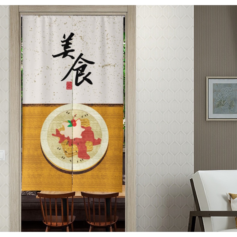 ฉากกั้นห้อง ผ้าม่าน ลายการ์ตูนญี่ปุ่น สําหรับห้องครัว ร้านอาหาร 364