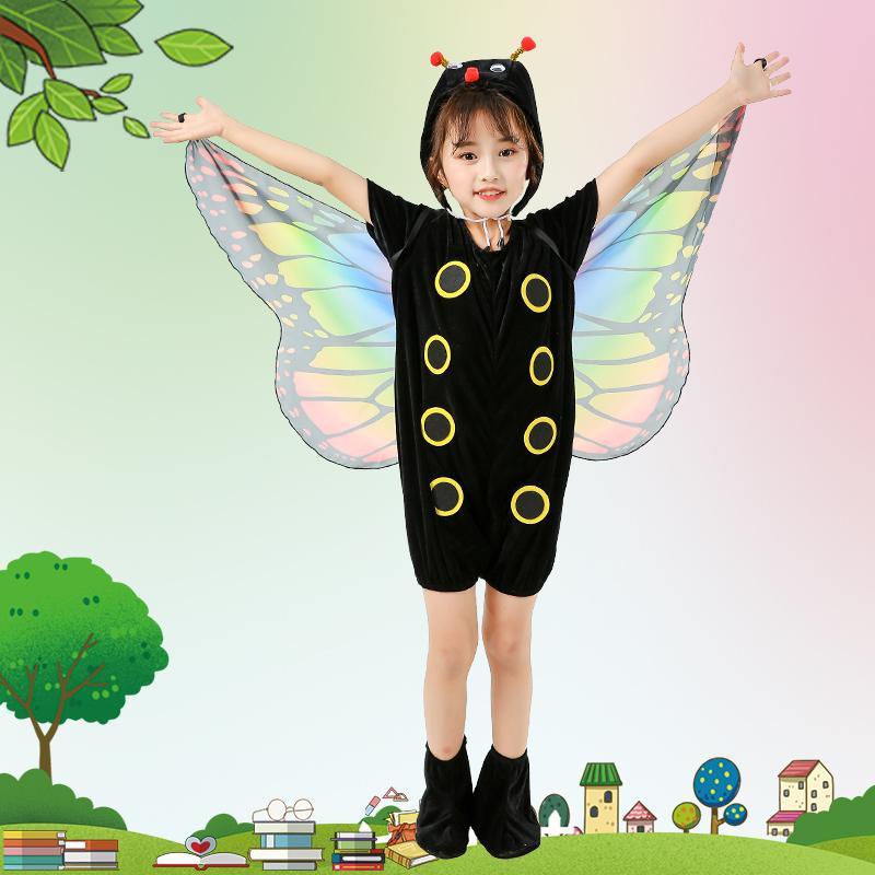 🔥ราคาถูก🔥น่ารัก หนอนผีเสื้อ รูปแบบการ์ตูน ชุดเด็กผู้หญิง 3 ถึง 14 ปี ชุดคริสต์มาส ลายการ์ตูนสัตว์ ชุดเต้นรํา ชุดคอสเพล ชุดคริสมาสเด็กผู้หญิง ชุดเต้น ชุดน่ารักๆ วันเด็ก ชุดคอสเพลย์ - รูปที่ 3