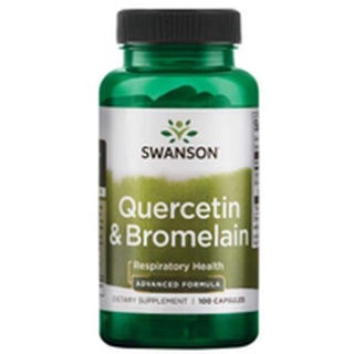 Swanson Premium Quercetin &amp; Bromelain 100 Capsules เควอซิติน สูตรผสม บรอมีเลน