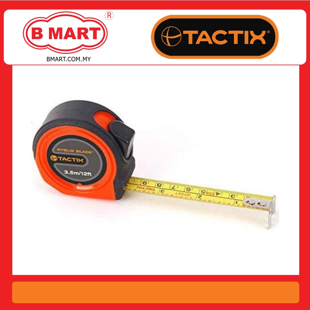 TACTIX 235223 เทปมีชัวร์ 3.5M (12FT)X16MM (5/8IN) ปานกลาง