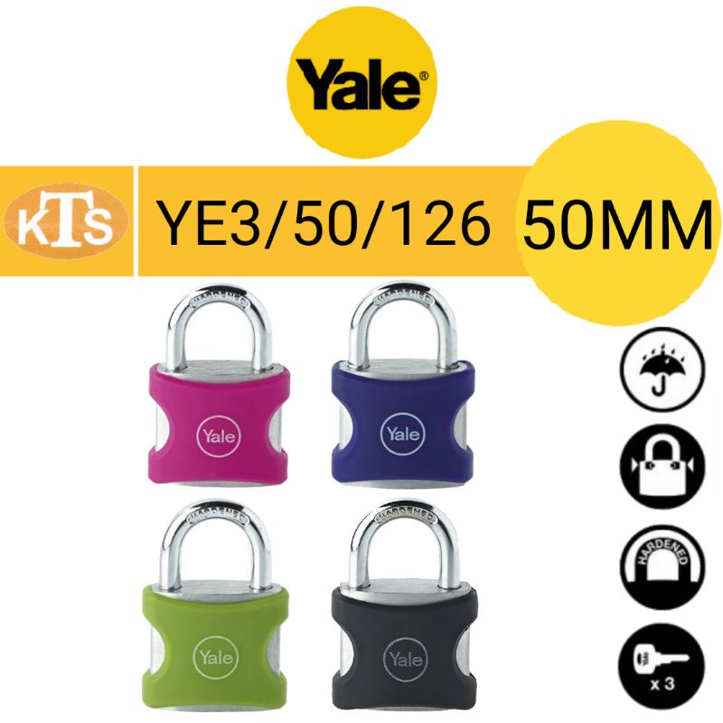 YALE PADLOCK 50MM YE 3 SERIES