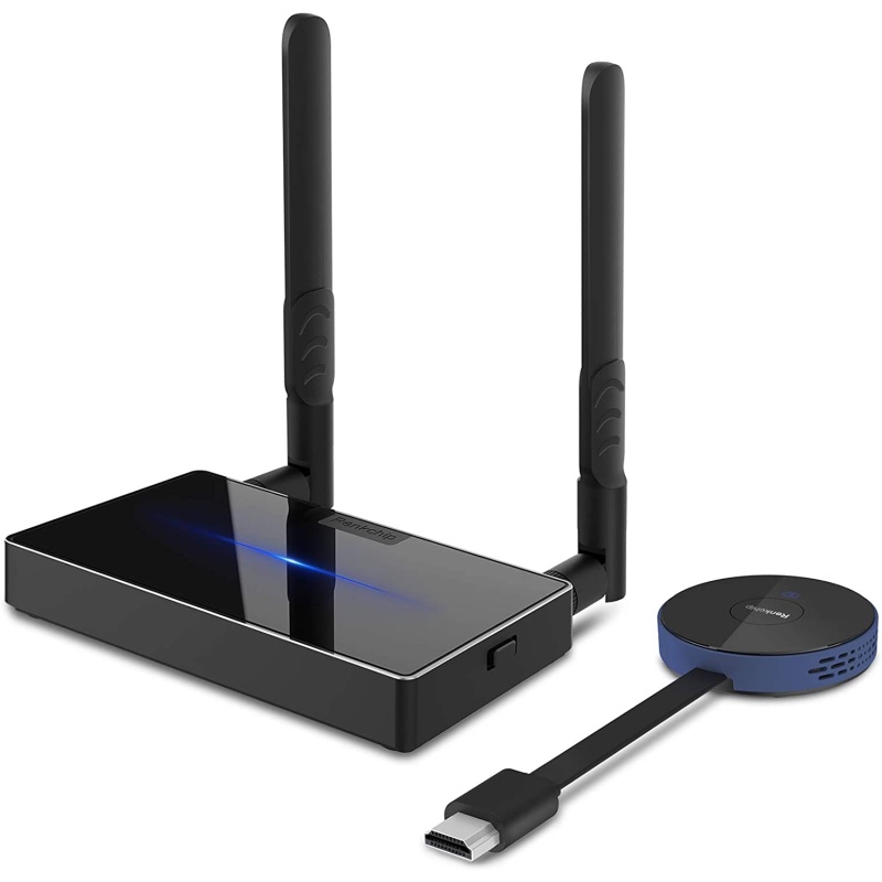Wireless HDMI Transmitter and Receiver Kits, Full HD 4K@30Hz 5GHz 164ft Wireless Display Dongle, Plug and Play for Strea