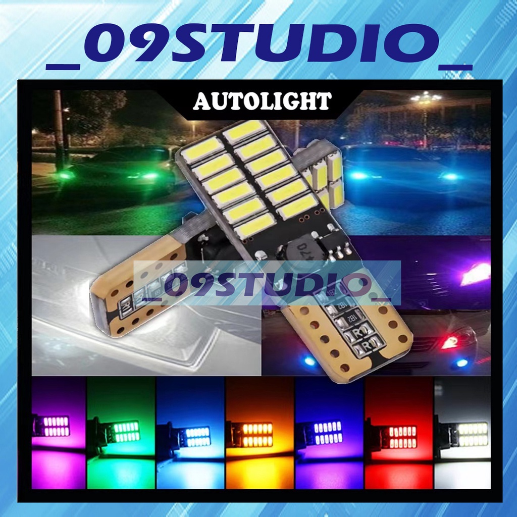 1 ชิ้น LED T10 W5W รถ Marker Light Can-bus 4014 24SMD ถอดรหัสหลอดไฟ LED ป้ายทะเบียนหลอดไฟ