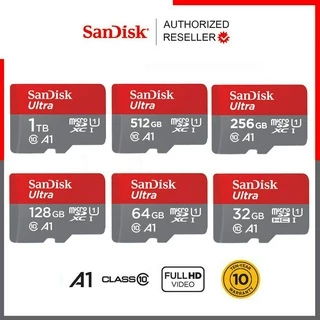 SanDisk Ultra Micro SD Card 64GB Class10 A1Speed 140mb/s (SDSQUAB-064G-GN6MN) เมมโมรี่การ์ด โทรศัพท์