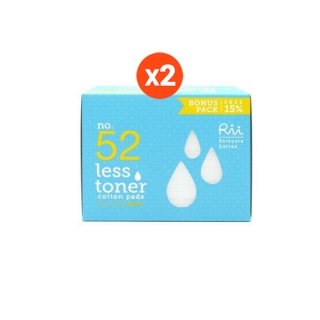 [x2]Rii สำลีแผ่น (เพิ่มไซส์ขึ้น15%) Less Toner No.52 จำนวน 140 แผ่น / Cleansing Perfect No.26 จำนวน 105 แผ่น :