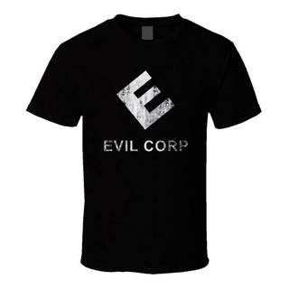 mr หุ่นยนต์ evil corp ทุกข์โลโก้ tee สีดำสีขาว tshirt ผู้ชาย plus ขนาดคลาสสิก sportwear วันพ่อวันเกิดของขวัญเสื้อยืดอินเ