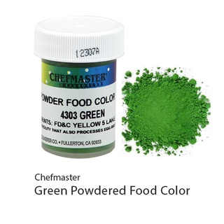 Chefmaster 4303 Powder Candy Green 3 g. สีผงผสมอาหาร สีผสมช็อกโกแลต สีเขียว